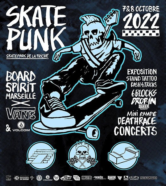 BSM Board Spirit Marseille Skate Punk Skatepark De La Friche La Belle De Mai 7 et 8 octobre 2022