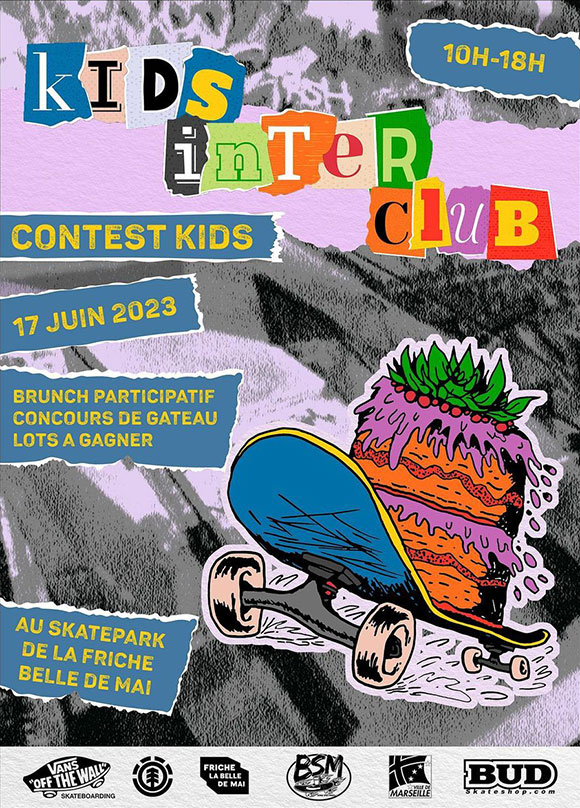 BSM Board Spirit Marseille contest Kids Inter Club Skatepark Friche La Belle De Mai samedi 17 juin 2023