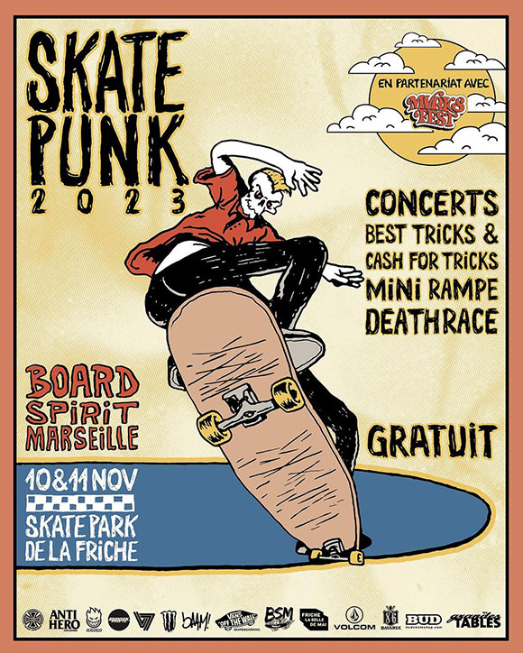 BSM Board Spirit Marseille Skate Punk Skatepark De La Friche La Belle De Mai 10 et 11 novembre 2023