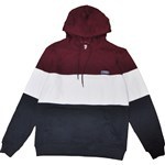 bud sweatshirt hood 3 tone og emb (burgundy/white/navy)