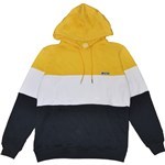 bud sweatshirt hood 3 tone og emb (yellow/white/navy)