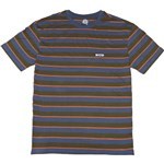 bud tee shirt striped og emb (navy/brown/orange)