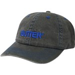 butter goods cap 6 panel rounded logo (washed black)