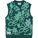 butter goods sweater knit vest flowers (forest)