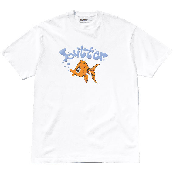 butter goods tee shirt goldfish (white)