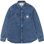 Carhartt WIP shirt jacket denim salinac (blue stone washed)