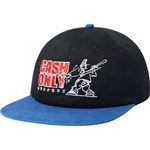 cash only cap 6 panel baseball (black/royal blue)