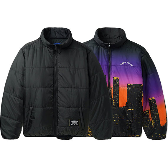 cash only jacket puffer city (black) reversible