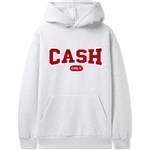 cash only sweatshirt hood college chenille (ash grey)