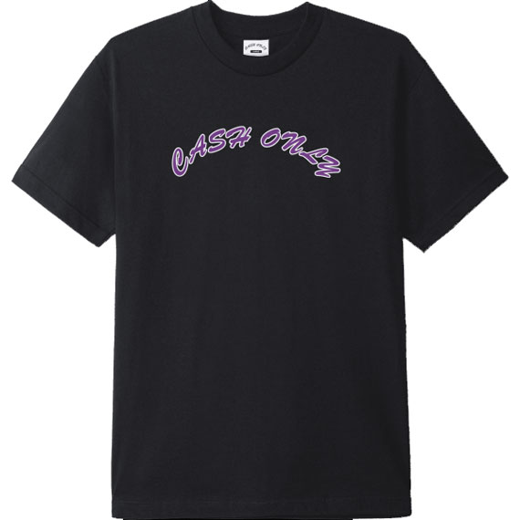 cash only tee shirt logo (black)