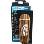 close up fingerboard skull hand (zebra wood)