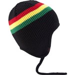 coal beanie the lucas flap (black)