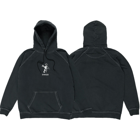 dancer sweatshirt hood og logo (black/white stitch)