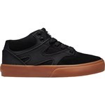 dc shoes kids kalis vulc mid (black/gum) josh kalis