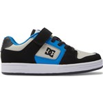 dc shoes kids manteca 4 elastic lace (black/blue/grey)