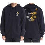 dc sweatshirt hooded zip no more dine in (navy blazer)