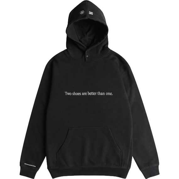 dc sweatshirt rave hood (black)