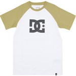 dc tee shirt kids raglan star (white/sage)
