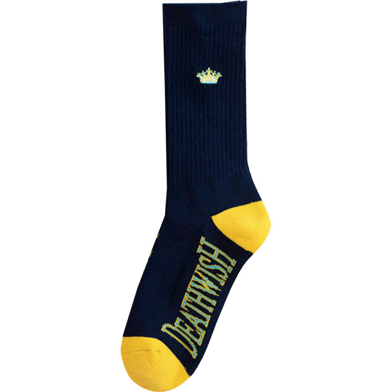 deathwish socks crown (navy)