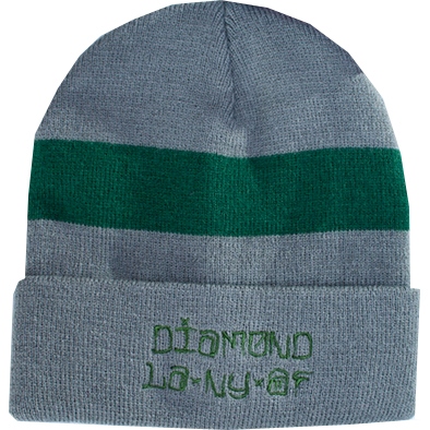 diamond beanie cities fold (grey/green)