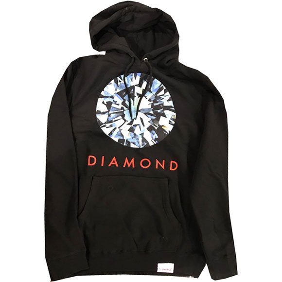 diamond sweatshirt hood dispersion (black)