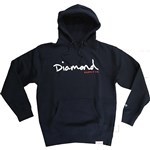 diamond sweatshirt hood og script (navy)
