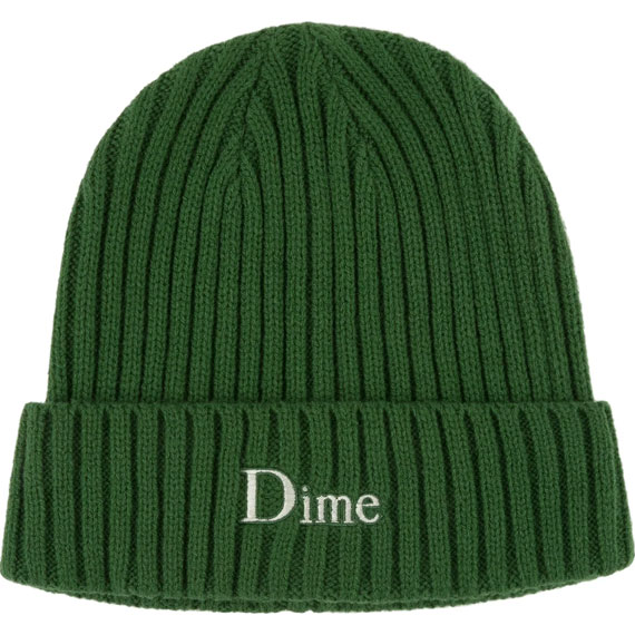 dime beanie classic fold (ivy green)