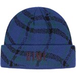 dime beanie wavy plaid cuff (teal)
