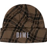 dime beanie wavy plaid cuff (wood)