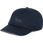 dime cap baseball polo dad hat classic silicone logo (navy)