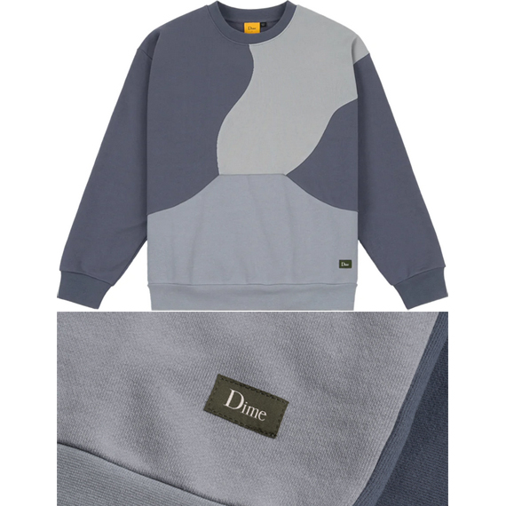 dime sweatshirt crew volcanic (dusty blue)