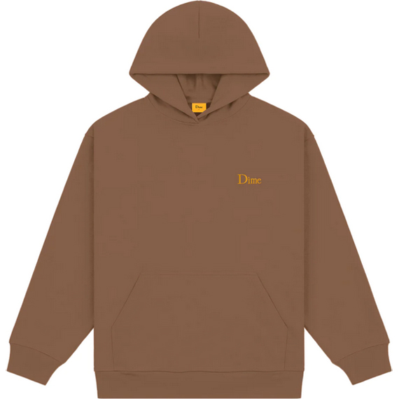 dime sweatshirt hood classic small logo (brown)