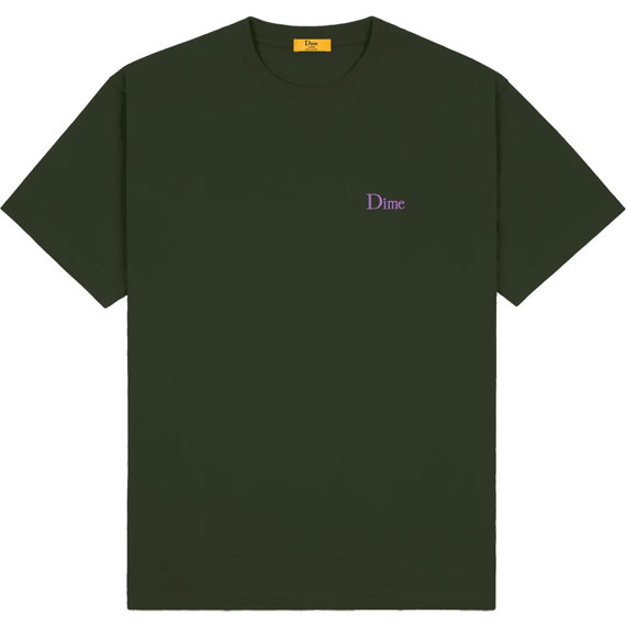 dime tee shirt classic small logo (forest green)