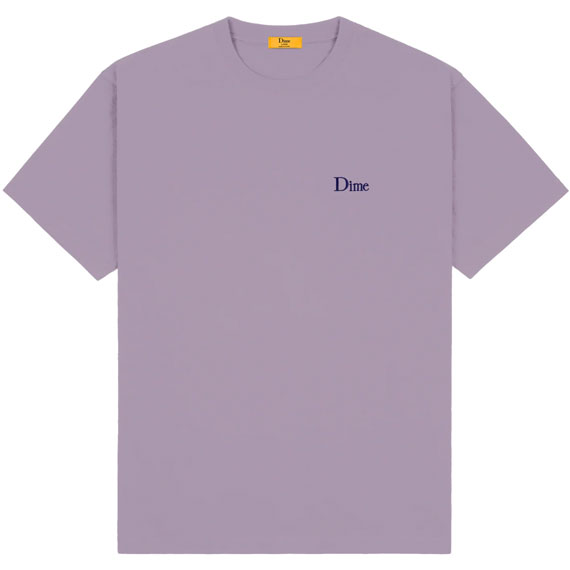 dime tee shirt classic small logo (plum gray)