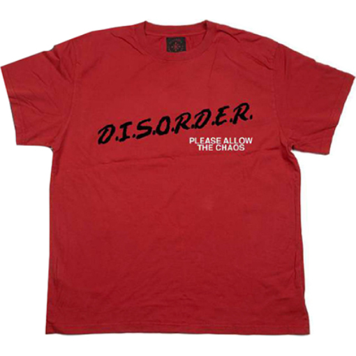 disorder tee shirt d.i.s.o.r.d.e.r. (disorder red)