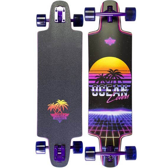 dusters longboard ocean lovers (purple) 36x9.5
