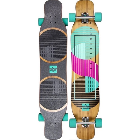 dusters longboard wanderlust (teal/purple) 47x9.5