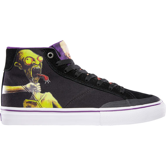 emerica shoes dinosaur jr omen hi (black/purple)
