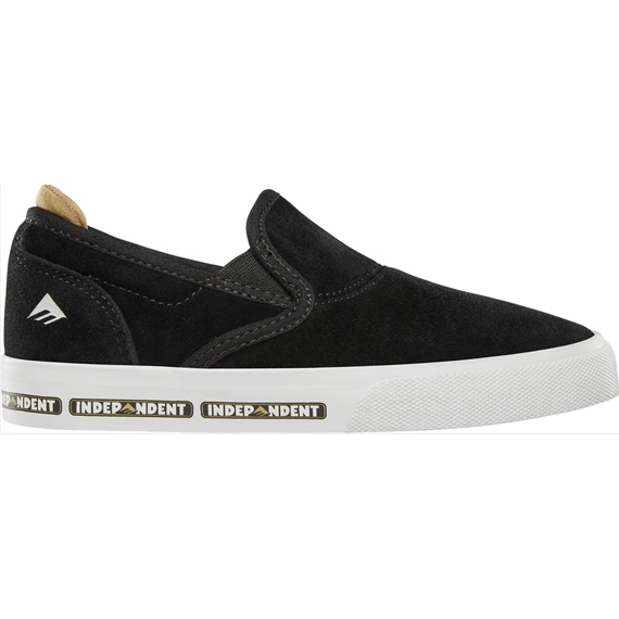 emerica shoes independent wino g6 slip-on (black)