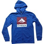 emerica sweatshirt hooded zip combo (blue)