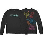 emerica tee shirt toy machine long sleeves cluster (black)