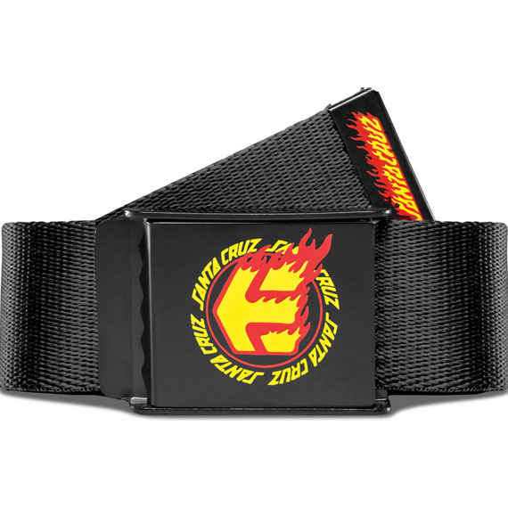 etnies belt santa cruz flame (black)