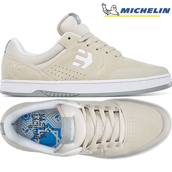 etnies shoes marana (warm grey) white spot nassim lachhab