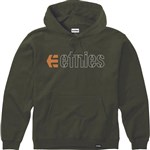 etnies sweatshirt hood ecorp (army)