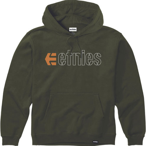 etnies sweatshirt hood ecorp (army)