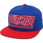 fourstar cap starter snapback slant (royal/red)