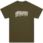fucking awesome tee shirt burnt stamp (olive)