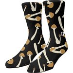 girl socks shroom (black)
