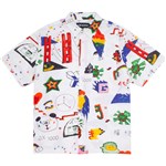gx1000 shirt short sleeves panda sex rayon (bone)
