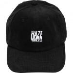 haze cap 6 panel cord square wavy (black)